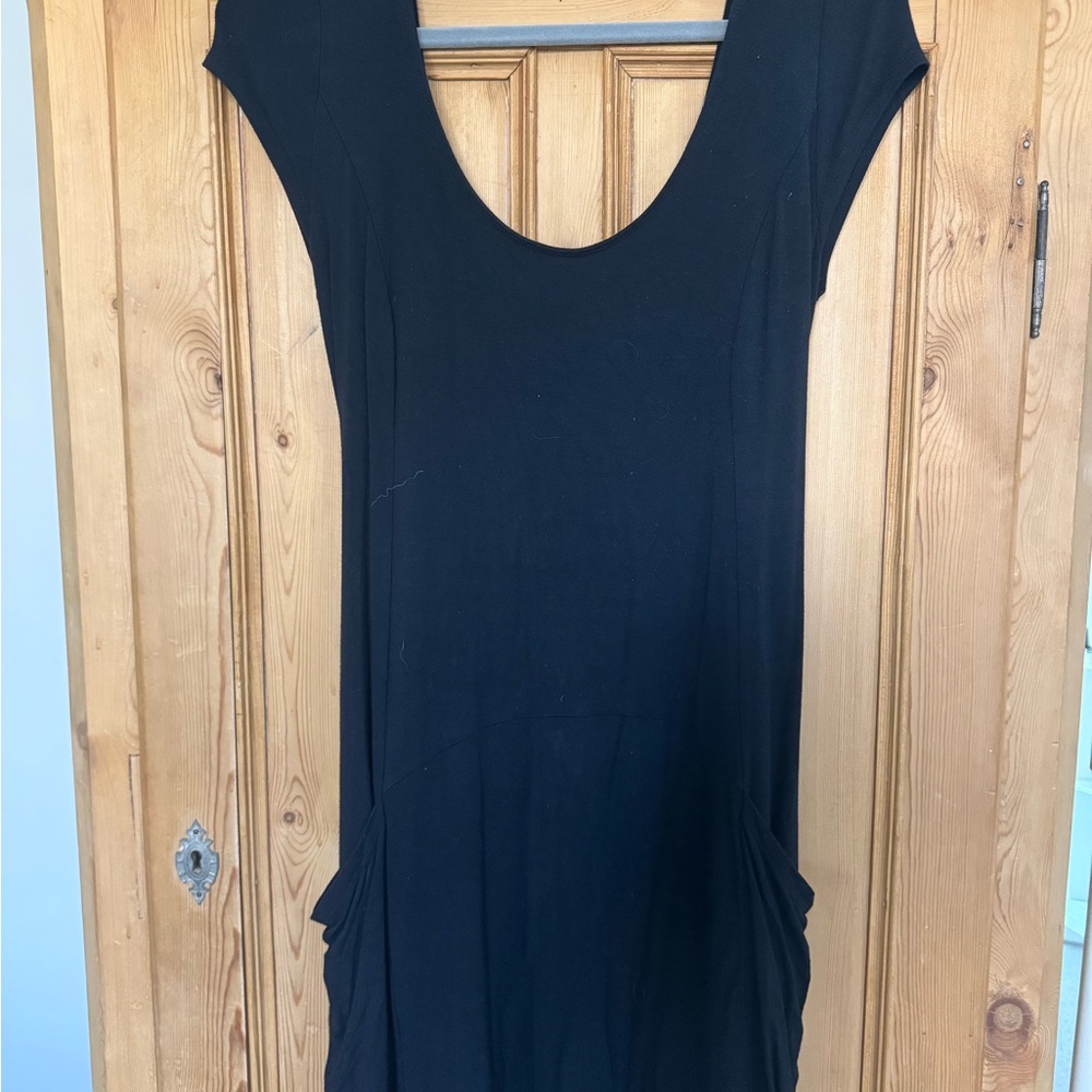 Black Scoop Neck Dress